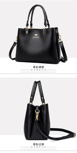 Vintage <b>Soft</b> PU <b>Leather</b> Designer Handbag for Women Quality Shoulder <b>Bags</b> Luxury Ladies Large Capacity Handbag - Product Image 4