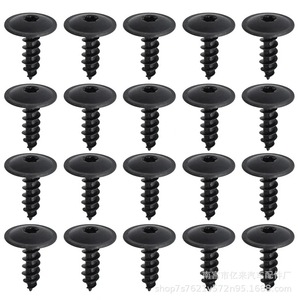 Tornillos autorroscantes negros de cabeza ranurada con rosca métrica derecha para clips de paneles interiores de automóviles J207K51 - Product Image 1