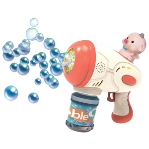 Máquina de <span class=keywords><strong>Burbujas</strong></span> Automática Popular, Juguete para Niños, Linda Pistola de <span class=keywords><strong>Burbujas</strong></span> Eléctrica con Forma de Mascota para Jugar al Aire Libre con Luces - Product Image 1
