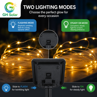 Großhandel Hochwertige 200 LED 22M Ni-MH Batterie Warmweiße RGB Weihnachtsbaum-Hängedekoration Außen-Solar-Lichterkette