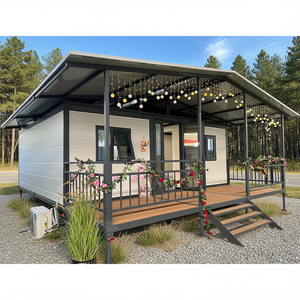 <span class=keywords><strong>Maison</strong></span> conteneur de luxe extensible de 20 pieds, structure en acier pliable, villa portable avec cuisine, salle de bain et terrasse - Product Image 1