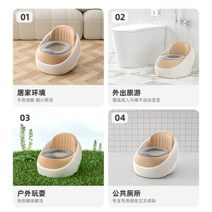 <b>Potty</b> <b>Training</b> Seat For Kids 3-6 Years Old PP Material With Soft Cushion And Backrest Support For Boys And Girls - Product Image 4