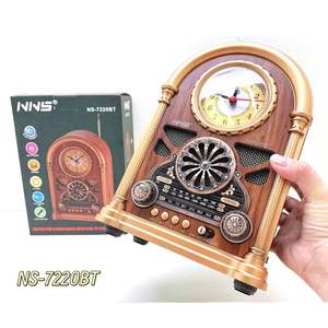 Altavoz Inalámbrico BT de Estilo Vintage con Radio AM/FM/SW y Reloj Digital - Boombox Portátil Recargable, Reproducción USB/TF - Product Image 6