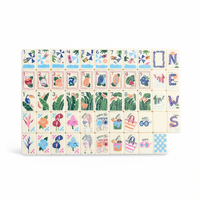 En gros, Nouveau Set de Tuiles de Mahjong Américain de Voyage Fin à 1 Couche, Blanc, de Luxe, Personnalisé, Gravé en Acrylique, 160 Tuiles, Style Art Déco