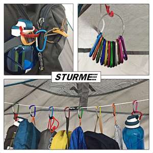 24-Piece <b>Spring</b> Loaded D Ring Carabiners Mini Lightweight Durable Outdoor Camping Keychain <b>Clip</b> Set - Product Image 4
