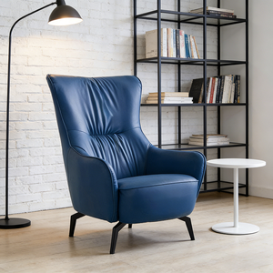 Sillón Moderno Minimalista de Lujo Ligero, Respaldo Alto, Individual, Impermeable, de Cuero PU, con Espuma Viscoelástica, para Exteriores, Tienda Boutique - Product Image 1