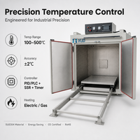 Four de cuisson industriel pour vernis de bobinage de moteurs, four de séchage 300°C PID électrique/gaz, four de cuisson à haute température pour isolation, CE RoHS