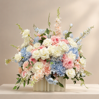 Boule de fleurs PPS de qualité supérieure, rose, bleue, blanche, colorée, arrangement floral pour la décoration de table de mariage ou d'événement