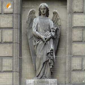 Gran San Arcángel <span class=keywords><strong>Gabriel</strong></span> escultura estatua de Ángel de mármol blanco para decoración religiosa - Product Image 6