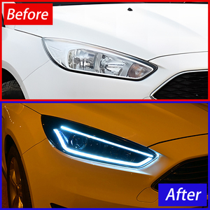 Haute qualité 6500K 100W LED assemblage de phare automatique pour <span class=keywords><strong>Ford</strong></span> <span class=keywords><strong>Focus</strong></span> 2015-<span class=keywords><strong>2018</strong></span> dynamique DRL projecteur lentille avant lampes mise à niveau nouveau - Product Image 6