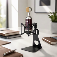 Microphone portable professionnel BAIFEILI MAX avec suspension antichoc en métal, électret à électrode arrière, 48V, pour enregistrement studio, cardioïde