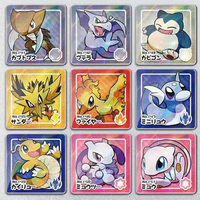 JR Wholesale Premium Pokemoned Crystal Fridge Magnets Mini Square Brick Glass Kid Toy Acrylic Case Sealed Booster Box Board Game