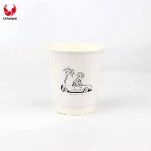 Double Wall Paper Cup 8/10/12/16 oz Custom Logo All Coffee Paper Cup OEM ODM