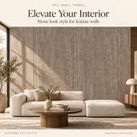 Panneau mural en PVC avec sous-couche 5,5 mm, imperméable, ignifuge, insonorisant, système de clic, design moderne pour salle de bain, usage multi-familial