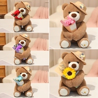 Adorable ours en peluche en coton rembourré de fibres PP, jouet en peluche personnalisé en gros, cadeau de la Saint-Valentin, Saint-Valentin