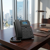Téléphone IP Gigabit X303G avec écran couleur 2,4 pouces, 1000 Mbps, double port PoE, conférence 6 voies, EHS, SIP, 4 lignes SIP, voix HD, VoIP professionnel de bureau