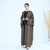 Vêtements pour femmes en gros, fabricants d'abayas à Dubaï, vêtements islamiques, abaya avant, tissu personnalisé, abaya ouverte, cardigan, kimono