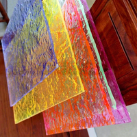 Acrylique texturé à motifs modernes avec design vague d'eau, plaque PMMA côtelée pour inserts de portes intérieures