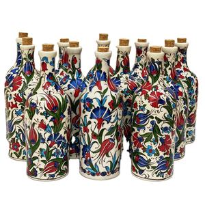 Décor de cuisine méditerranéen bouteille d'huile d'olive en céramique turque vinaigre Cruet - Product Image 1