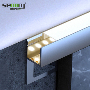 Bande LED décorative en aluminium pour protection des bords, garniture murale à clipser, pour carrelage céramique - Product Image 2
