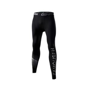 Ensemble de sport imprimé personnalisé OEM pour hommes - Haut de compression à manches longues et pantalon à séchage rapide pour l'entraînement de basketball (vente en gros) - Product Image 5