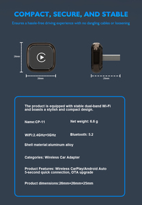 CP11Wi-Fi 5.8GHz USB Connection Universal Fit Converts Wired Wireless CE FCC ROHS Certified Wireless Android Autor CarPlay - Product Image 4