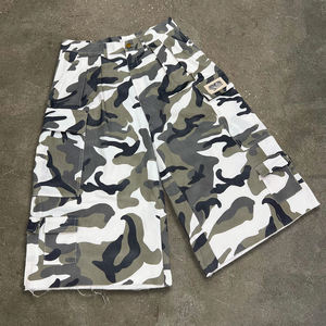 Qianshi Diseñador de los hombres Custom 6 Pocket Bermuda Shorts Streetwear Camo Print Swaeat Shorts Oversized Summer Baggy Cargo Shorts - Product Image 1