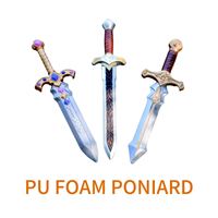 Juego de Espada y Escudo Qilin Realistas de Espuma PU Elite PY-0002 (23.62'') Personalizado OEM, Ligero y Flexible, Venta al por Mayor de Fábrica para Halloween