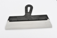Couteau à mastic plat portable en acier inoxydable avec manche en plastique, 40-600 mm, pour plaques de plâtre, outil manuel large pour le remplissage et le masquage
