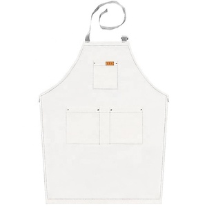 Delantal <span class=keywords><strong>de</strong></span> Mezclilla Blanco sin Mangas Niuweili para Cocina, Chef, Peluquero, Cafetería, <span class=keywords><strong>Hombres</strong></span>, Mujeres y Niños, para Pintar - Product Image 6