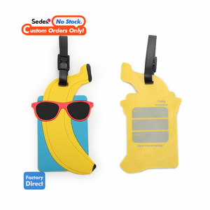 Etiquetas de equipaje de viaje de plástico de PVC personalizadas de alta calidad, regalos novedosos de silicona impermeables, tamaño estándar para uso comercial promocional - Product Image 2