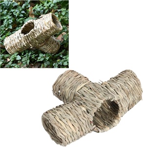 仓鼠拥抱隧道天然干燥编织草藏身小动物豚鼠雪貂黄鼠刺猬 - Product Image 3