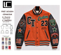 Veste universitaire vintage pour homme, personnalisée, lourde, style streetwear, avec broderie contrastante et design Letterman