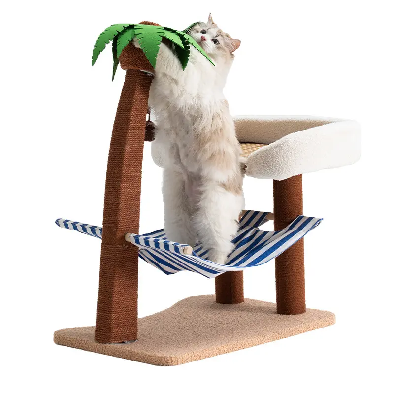 Nuovo arrivo Resort Style Cat Palm Villa Scratcher lettiera per gatti in Sisal naturale sicura