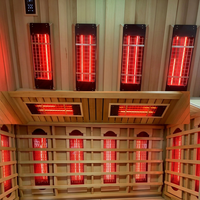 Sauna Inframerah Dalam Ruangan yang Dapat Disesuaikan, Sauna Kering Finlandia, Ruang Sauna Kayu, Sauna Mini untuk Spa Rumah, Vila, Pusat Kesehatan Hunian