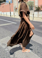 Robe polyvalente à ceinture et simple boutonnage pour femme SHENZHU, nouvelle collection été 2026, modèle 5029164