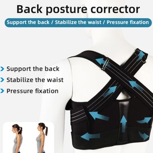 Correcteur de posture ergonomique ventilé pour les épaules, anti-cyphose, couvrant entièrement le dos, pour le bureau, l'entraînement et le quotidien - Product Image 1