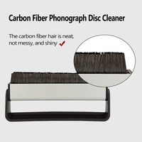 Disques de téléphone en Fiber de carbone, 10mm, nettoyeur, enregistrement en vinyle, tourne-disque doux, gourmette antistatique, brosse de nettoyage de phonographe