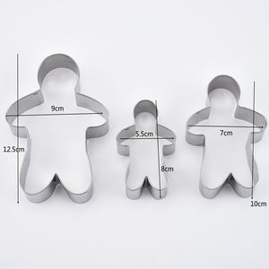 Ensemble <span class=keywords><strong>d</strong></span>'ustensiles en acier inoxydable, 3 pièces, pour garçons et filles, coupe-biscuits, pour hommes - Product Image 5