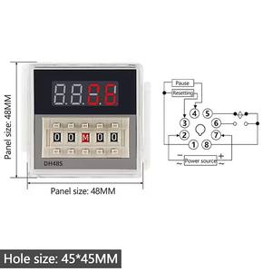 DH48S-S Relay Delay dapat diprogram 0.01S-99990H dengan basis soket DH48S 1Z 24v relai waktu 220v - Product Image 6