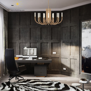 Lampe à suspension au design moderne <span class=keywords><strong>Rousseau</strong></span> américain Quincaillerie en fer Plafonnier avec lampes à lustre Décoration intérieure Luxe - Product Image 5
