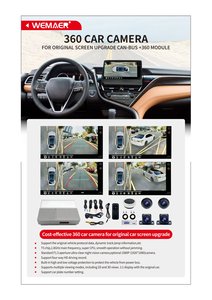 Cámara Panorámica 3D 360° Wemaer, Sistema de Monitoreo Envolvente 2D/3D con Vista de Pájaro AHD 1080P, Sistema de Cámara para Auto 360° con CAN-BUS/Decodificador Integrado - Product Image 3