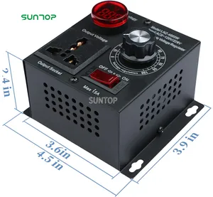 Biến điều khiển tốc độ SCR điều khiển điện áp phù hợp cho quạt <span class=keywords><strong>Router</strong></span> động cơ điện trở lại AC 120V 220V/ 15A/ 4000W max - Product Image 1