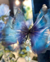 2025 Venta caliente flores de mariposa gigante con Eva/papel/Material de organza para decoración de ventanas conjunto Floral de fiesta de boda