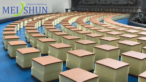 Machine de découpe alimentaire à ultrasons sur convoyeur personnalisée, nouvelle, avec lame en titane, <span class=keywords><strong>fonctionnement</strong></span> automatique, capacité de 300 à 450 plateaux/heure - Product Image 5