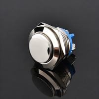 Interrupteur à bouton-poussoir en acier inoxydable IP65 de 16 mm avec combinaison 1NO, certifié CE et RoHS pour surface sphérique