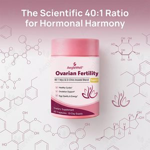 AegleWell OEM Capsules d'Inositol pour la Fertilité Ovarienne 40:1 Myo D-Chiro <span class=keywords><strong>Cycle</strong></span> Ovulation Qualité des Ovules Soutien Prénatal Usine GMP - Product Image 4