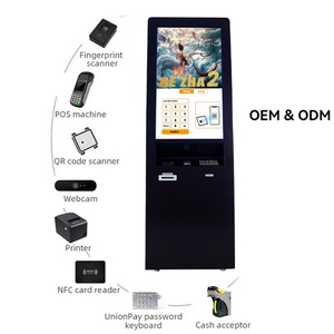 Rạp chiếu phim Vé máy bán hàng tự động hồng ngoại Màn hình kép quảng cáo LED màn hình cảm ứng hiển thị đồng tiền hoạt động kiosk với máy in - Product Image 5