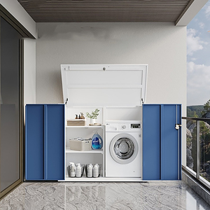 Ngoài trời không thấm nước kim loại vườn lưu trữ tủ nhà ban công kim loại lưu trữ tủ giặt tủ - Product Image 2