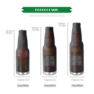 ステンレス鋼コーラ缶クーラー14オンスクラシックスタイル二重壁真空断熱ビール缶クーラーカスタムロゴ旅行缶ホルダー - Product Image 6